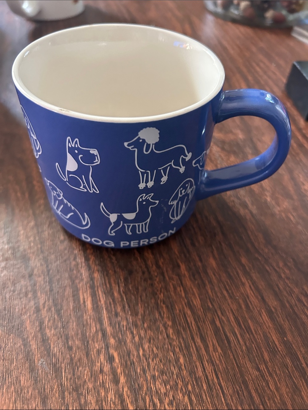 Parker Lane Dog Person blue coffee mug